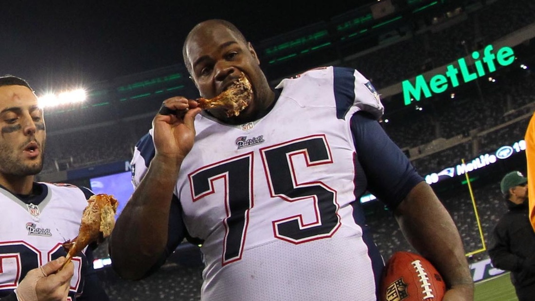 Man wearing Vince Wilfork's jersey doesn't recognise him